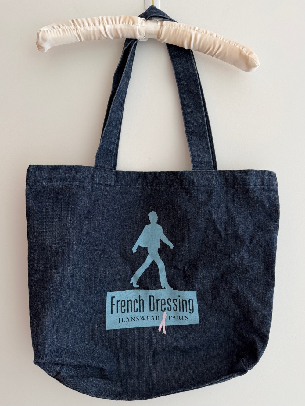 FRENCH DRESSING Jeanswear Logo Denim Tote Bag Shopping Resuable Market Bag